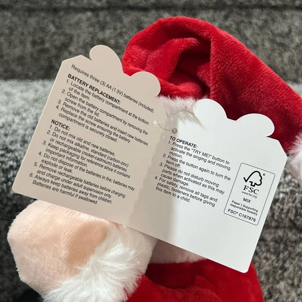 Animated DJ Santa Plush Plays 